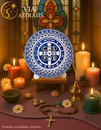 Imagem de Mandala de Mesa Gratia Plena - São Bento - Via Astralis