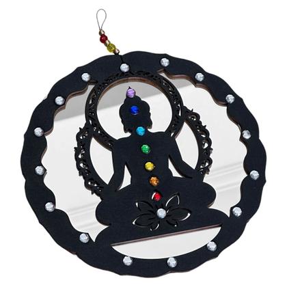 Imagem de Mandala De Orixá Com Espelho Umbanda Terreiro P/ Parede 20cm