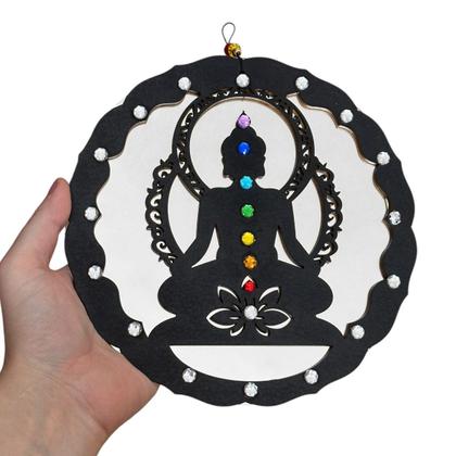 Imagem de Mandala De Orixá Com Espelho Umbanda Terreiro P/ Parede 20cm