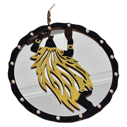 Imagem de Mandala De Orixá Com Espelho Umbanda Terreiro P/ Parede 20cm