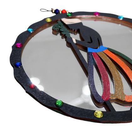 Imagem de Mandala De Orixá Com Espelho Umbanda Terreiro P/ Parede 20cm