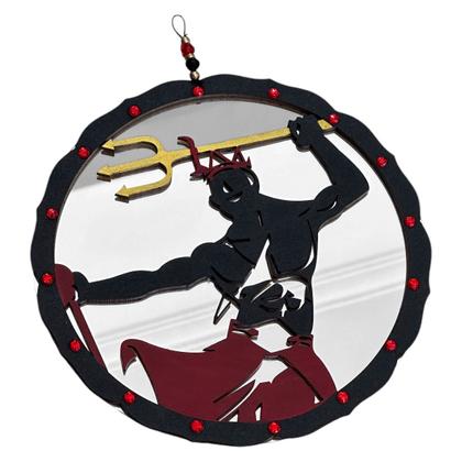 Imagem de Mandala De Orixá Com Espelho Umbanda Terreiro P/ Parede 20cm