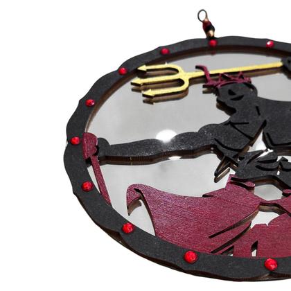 Imagem de Mandala De Orixá Com Espelho Umbanda Terreiro P/ Parede 20cm