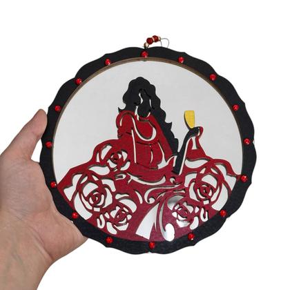 Imagem de Mandala De Orixá Com Espelho Umbanda Terreiro P/ Parede 20cm