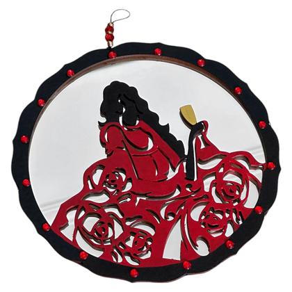 Imagem de Mandala De Orixá Com Espelho Umbanda Terreiro P/ Parede 20cm