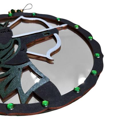 Imagem de Mandala De Orixá Com Espelho Umbanda Terreiro P/ Parede 20cm