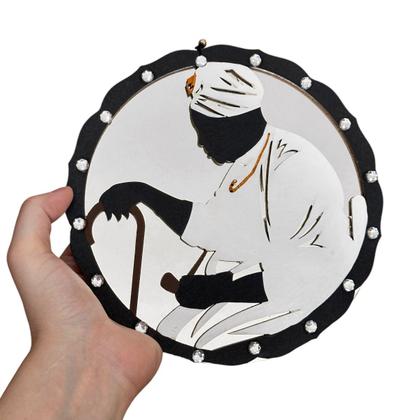 Imagem de Mandala De Orixá Com Espelho Umbanda Terreiro P/ Parede 20cm