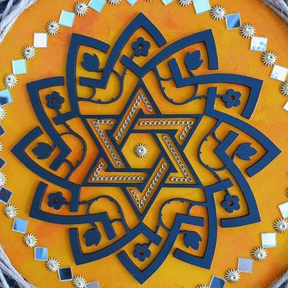 Imagem de Mandala Escudo de Davi/Proteção e Superação 40cm