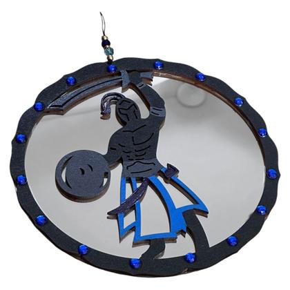 Imagem de Mandala Orixá Ogum Com Espelho Imagem Umbanda De Parede 20cm