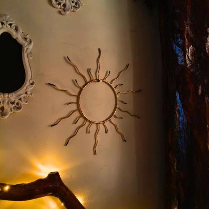 Imagem de Mandala Solar de Parede em Ferro  Proteção, Energização e Harmonização de Ambientes
