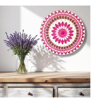Imagem de Mandala Vitral Decorativa de parede em vidro de 25cm