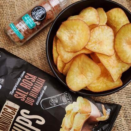 Imagem de Mandioca Chips Belive Sal Rosa Do Himalaia 50G 10Un