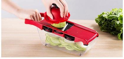 Imagem de Mandoline Slicer Nicer Fatiador Cortador De Legumes 6 Em 1