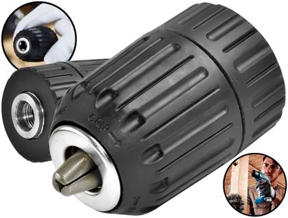 Imagem de Mandril Fertak 13mm 1/2" Aperto Rápido Rosca P/ Parafusadeira Manual e a Bateria Uso Profissional