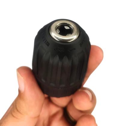 Imagem de Mandril Manuel 3/8 Aperto Rápido Engate Rosca Com Ajuste Parafusadeirais Furadeiras Broca Bitz Ferja