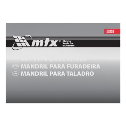 Imagem de Mandril para furadeira, com chave, cone b16, 3-16mm, 1pc // mtx