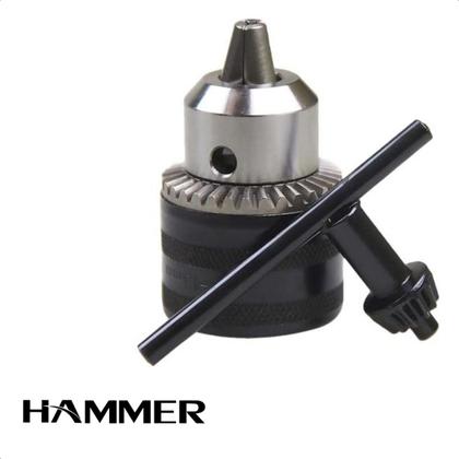 Imagem de Mandril para Furadeira com Chave de Aperto Capacidade 1.5 - 10mm Rosca 3/8" 24 Fios UNF Hammer GYMA1000