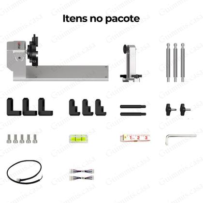 Imagem de Mandril rotativo para cilindros CNC gravadora laser