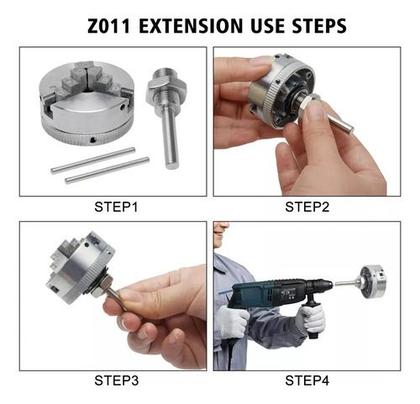 Imagem de Mandril torno 4 mandíbulas biela p/ máquina carpintaria 48mm