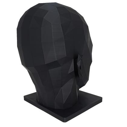 Imagem de Manequim Cabeça Expositor Para Boné e Óculos Masculino 3d Preto