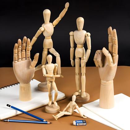 Imagem de Manequim Sinoart Articulado Torso Flexível Masculino 20cm
