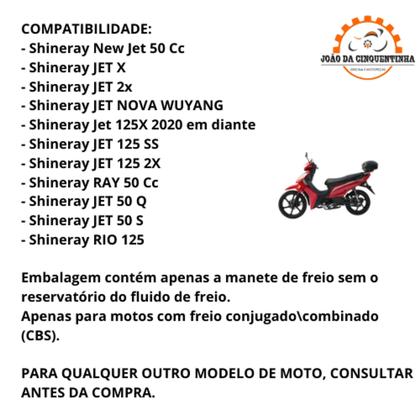 Imagem de Manete de freio Dianteiro Shineray Nova Jet 2020 2021 2022 2023 2024 2025 freio CBS