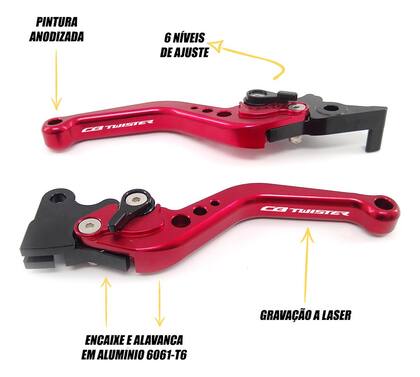 Imagem de Manete Esportivo Honda Cb 250f Twister Laser Exclusivo
