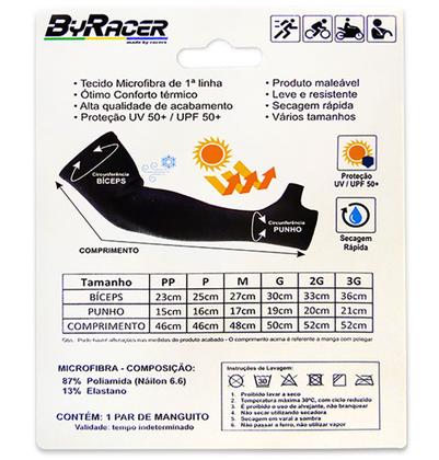Imagem de Manga de Proteção Solar UV50+ ByRacer - Cor Preta - Tamanho PP