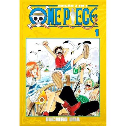 Manga One Piece Coleção 3 Em 1, 1778 Páginas, Kit Com 3 Primeiros