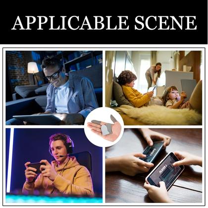 Imagem de Mangas de dedo para jogos Jawfait Silver Fiber, 12 unidades