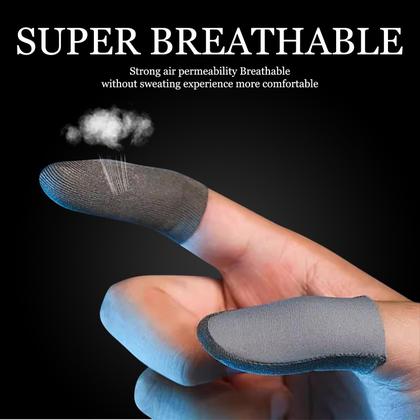 Imagem de Mangas de dedo para jogos Jawfait Silver Fiber, 12 unidades