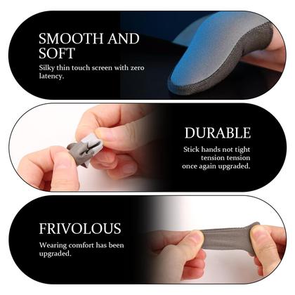 Imagem de Mangas de dedo para jogos Jawfait Silver Fiber, 12 unidades