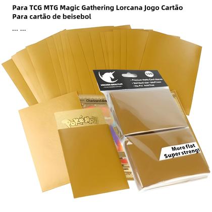 Imagem de Mangas para Cartas de Jogo - 100 Unidades Premium (2,5x3,5 Polegadas) - MTG