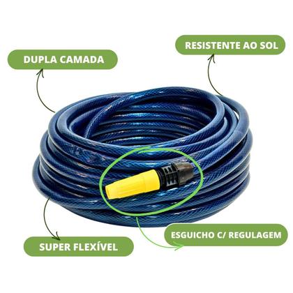 Imagem de Mangueira 1/2" De PVC 20 Metros Para Jardim Com Esguicho