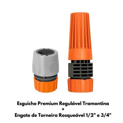 Imagem de Mangueira Agroflex 100Mt Com Kit Conjunto Tramontina