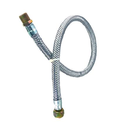 Imagem de Mangueira de Gás 80 CM Malha Aço 1/2" M x F