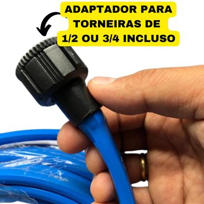 Imagem de Mangueira De Jardim 10 mts Anti Torção Chata Não Torce Resistente