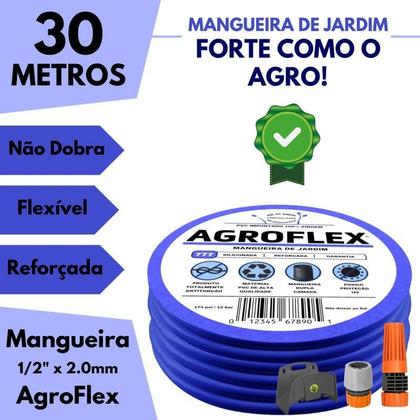 Imagem de Mangueira De Jardim Agroflex 30M + Suporte Tramontina