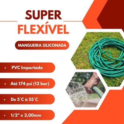 Imagem de Mangueira de Jardim AgroFlex 50Mts e Suporte Tramontina