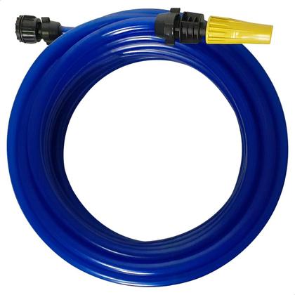 Imagem de Mangueira de Jardim Antitorção Azul Parede Reforçada com Esguicho e União