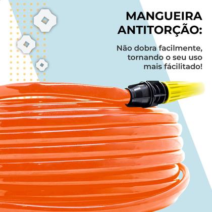 Imagem de Mangueira de Jardim Antitorção Parede Reforçada com Esguicho e União Azul