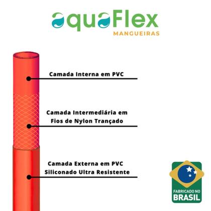 Imagem de Mangueira de Quintal AquaFlex Trançada Antitorção 20Mts