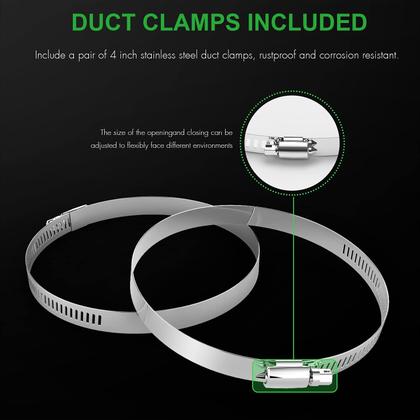Imagem de Mangueira de ventilação Simple Deluxe, duto flexível de alumínio de 4 polegadas