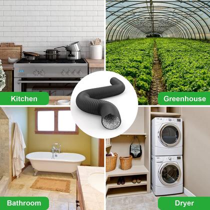 Imagem de Mangueira de ventilação Simple Deluxe, duto flexível de alumínio de 4 polegadas