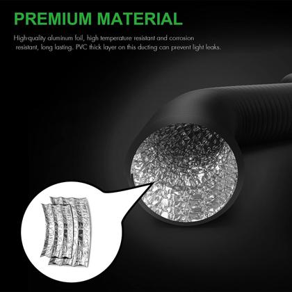 Imagem de Mangueira de ventilação Simple Deluxe, duto flexível de alumínio de 4 polegadas