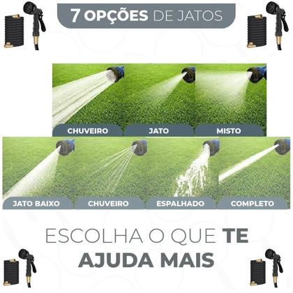 Imagem de Mangueira Embralumi Expansível Flexível Irrigação Jardim Quintal 15 Metros