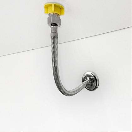 Imagem de Mangueira Engate Flexível 30cm Trançada Aço Inox 304 Rabicho Macho Femea Ligação Água Vaso Sanitário Caixa Acoplada Torneira Banheiro Lavanderia