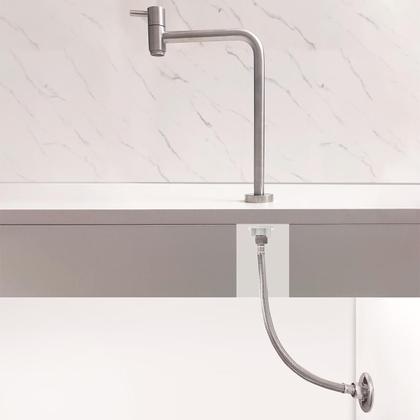 Imagem de Mangueira Engate Flexível 30cm Trançada Aço Inox 304 Rabicho Macho Femea Ligação Água Vaso Sanitário Caixa Acoplada Torneira Banheiro Lavanderia