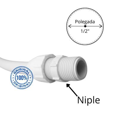 Imagem de Mangueira Engate Flexível 40cm 1/2 Pia Privada C/ Niple