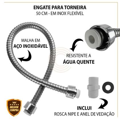 Imagem de Mangueira / Engate Flexível Aço Inox 1,20 Para Ducha